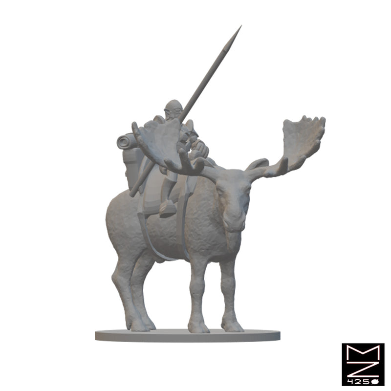 Moose Rider | BeaMini Unpainted RPG Miniatures