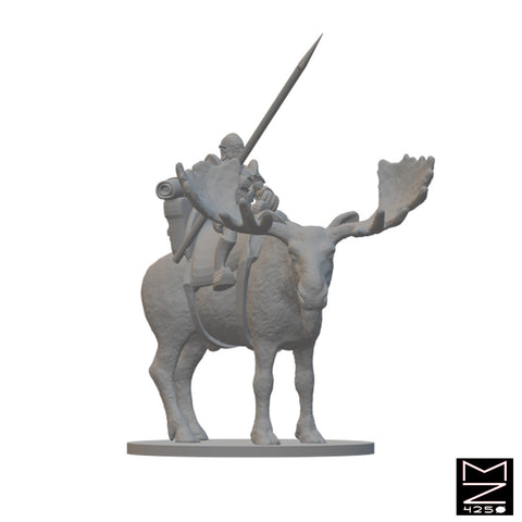 Moose Rider | BeaMini Unpainted RPG Miniatures
