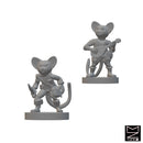 Mousefolk Bard and Rogue | BeaMini Unpainted RPG Miniatures
