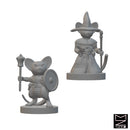 Mousefolk Cleric and Wizard | BeaMini Unpainted RPG Miniatures