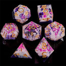 Nightshade - Handcrafted Sharp Edge Dice Set and Dice Case