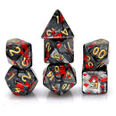 Nights Blood - 7 Piece Polyhedral Dice Set + Dice Bag
