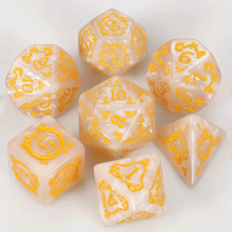 No Place Like Home - 7 Piece Polyhedral Dice Set + Dice Bag