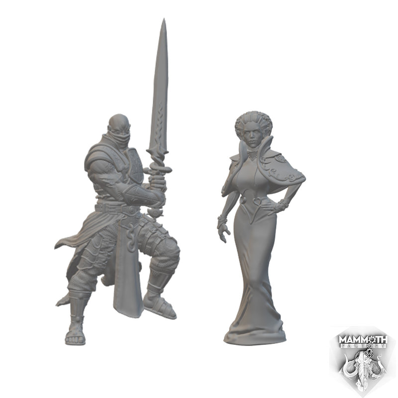 Noble & Champion | BeaMini Unpainted RPG Miniatures