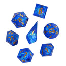 Oceans Embrace - Handcrafted Sharp Edge Dice Set & Dice Case