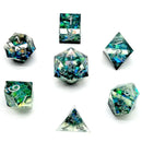 Ocean's Treasure - Handcrafted Sharp Edge Dice Set & Dice Case