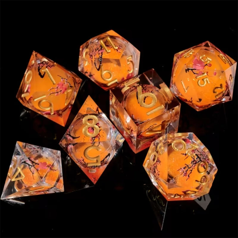 Orangeblossom - Liquid Core Dice Set