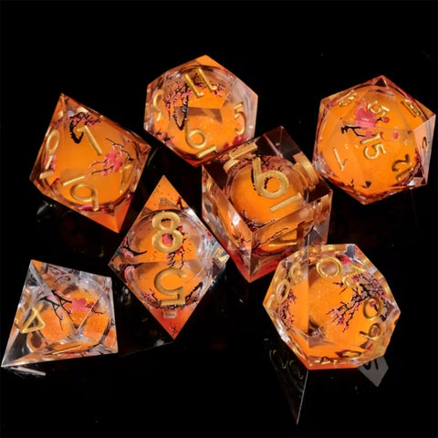 Orangeblossom - Liquid Core Dice Set