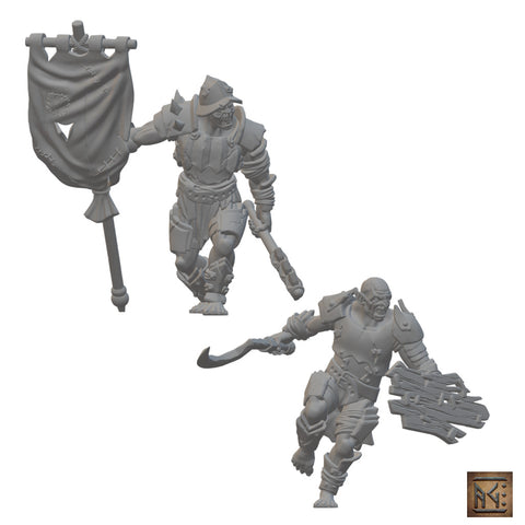 Orc Command Squad | BeaMini Unpainted RPG Miniatures