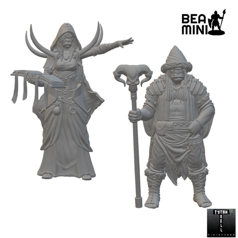 Orc Wizard | BeaMini Unpainted RPG Miniatures