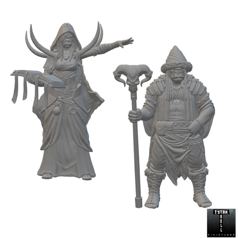 Orc WIzard | BeaMini Unpainted RPG Miniatures