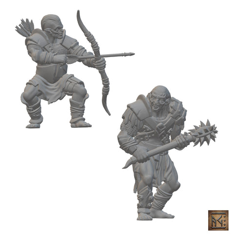 Orcs | BeaMini Unpainted RPG Miniatures