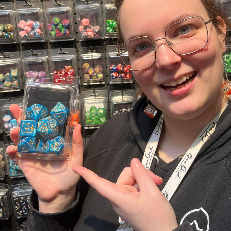 Paladins Protection Giant Sized Dice  - 7 Piece Polyhedral Dice Set
