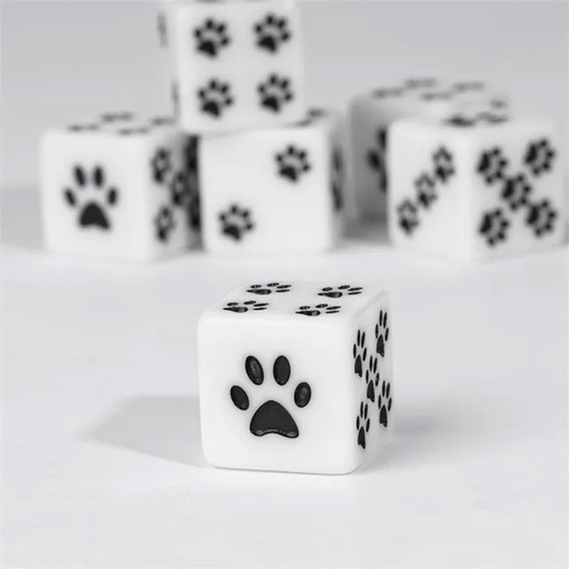 Paw Print D6 Dice Set (9xPaw Print D6's)