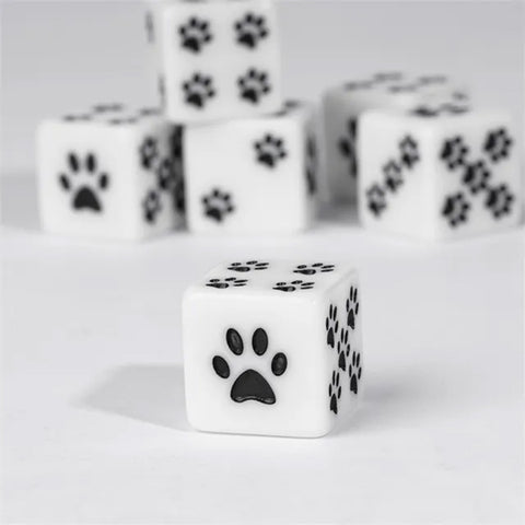 Paw Print D6 Dice Set (9xPaw Print D6's)