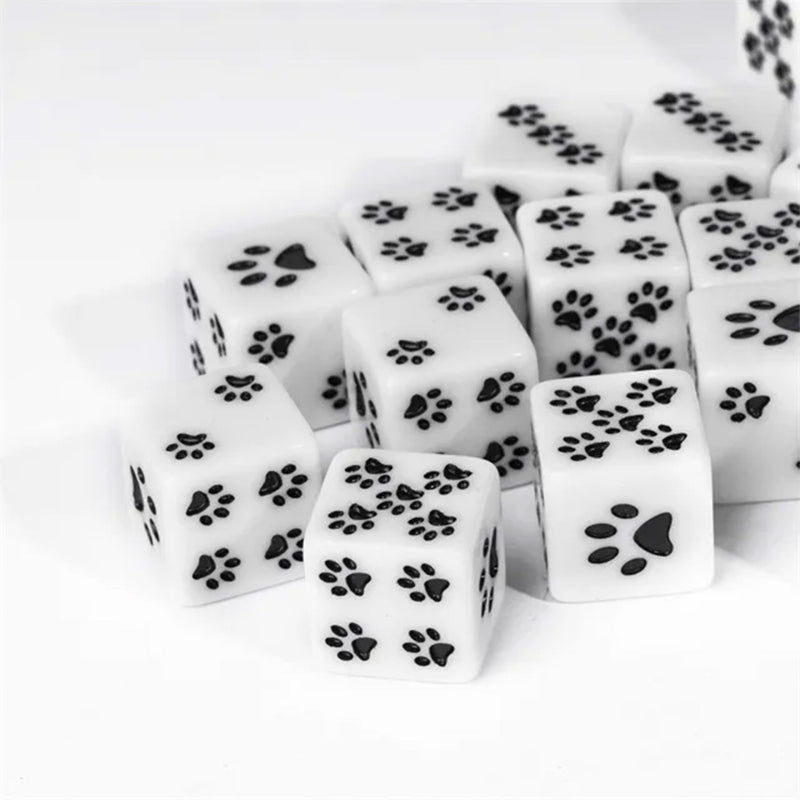 Paw Print D6 Dice Set (9xPaw Print D6's)