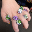 Pistachio Mousse - 7 Piece Polyhedral Dice Set + Dice Bag