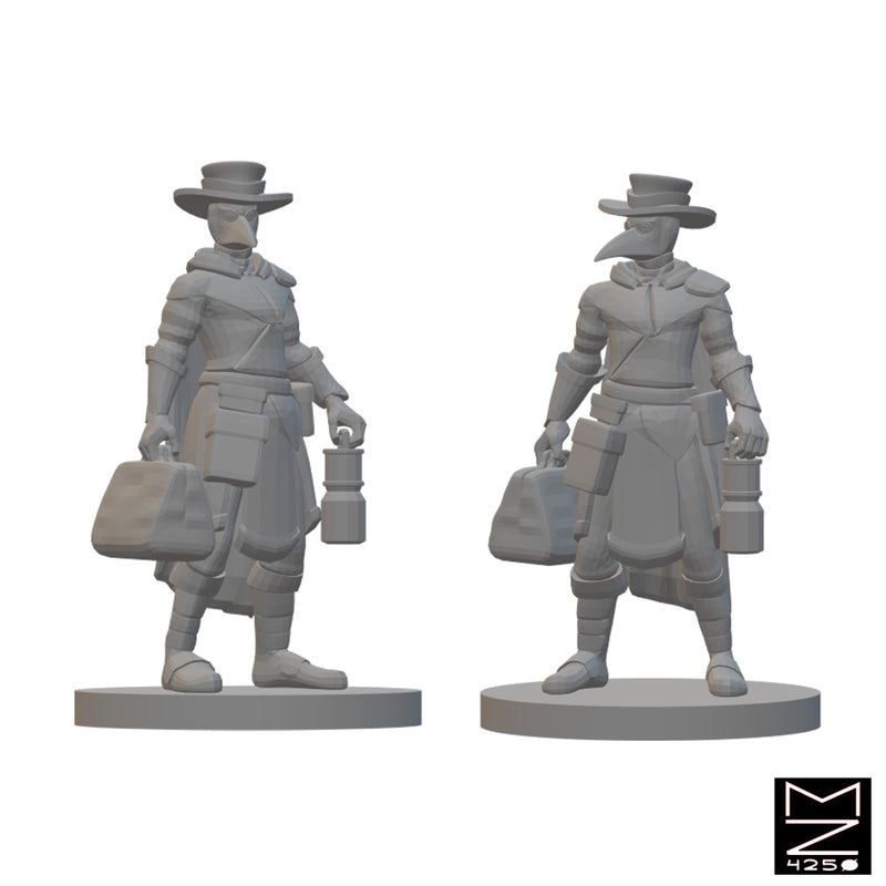 Plague Doctors | BeaMini Unpainted RPG Miniatures