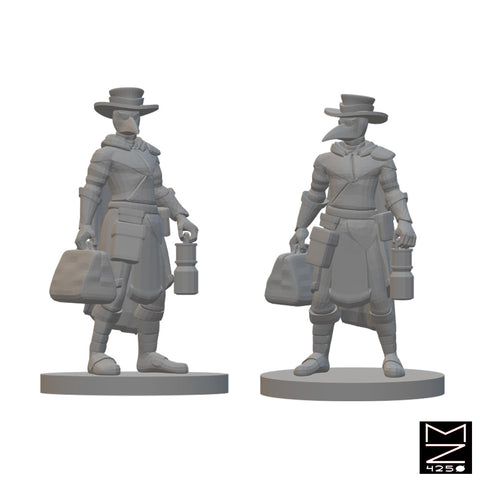 Plague Doctors | BeaMini Unpainted RPG Miniatures