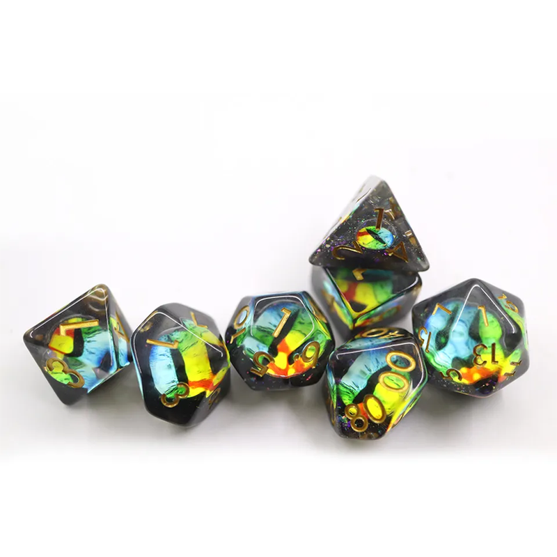 Prides Eye Dice Set + Dice Bag - Support RAINBOW YOUTH with your purchase