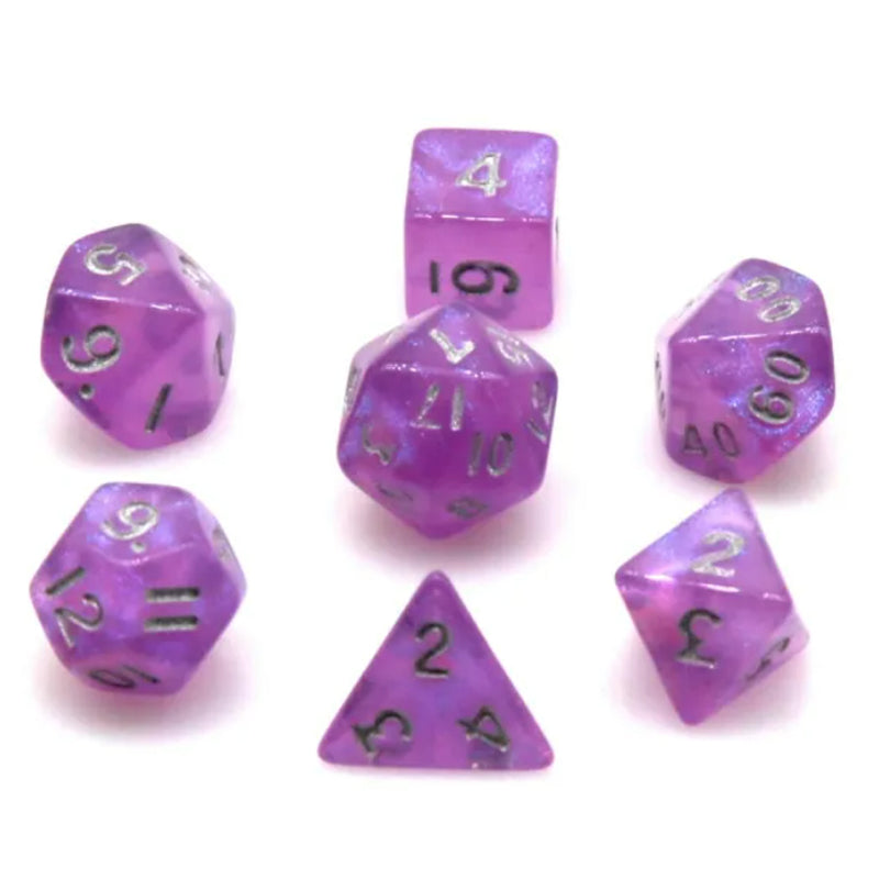 Purple Aurora - Mini Polyhedral Dice Set