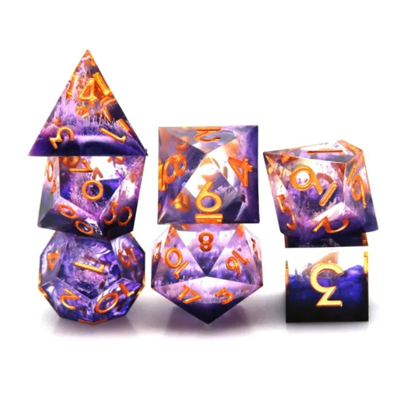 Purple Glacier - Handcrafted Dice Set