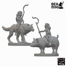 Halfling Druids | BeaMini Unpainted RPG Miniatures