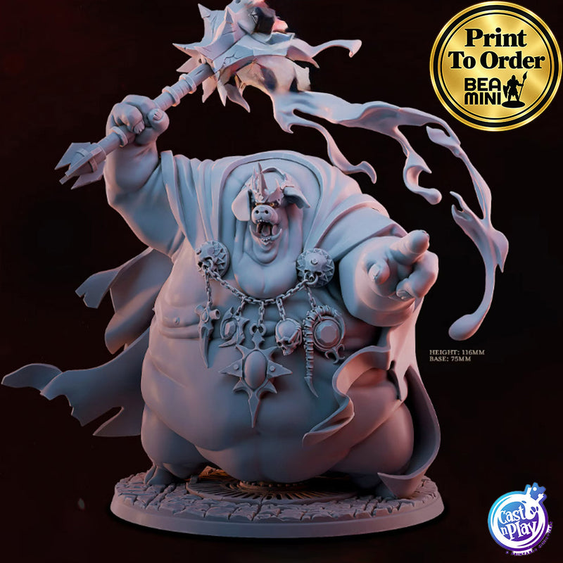 Swine King | BeaMini Print to Order Miniatures