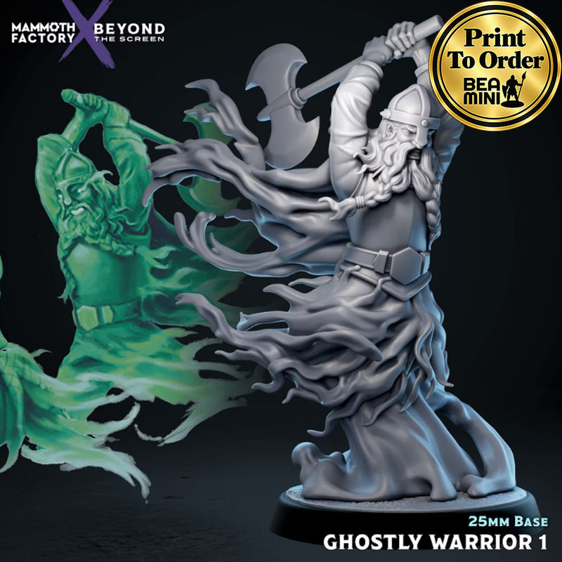 Ghostly Warrior 1 | BeaMini Print to Order Miniatures