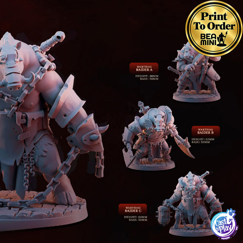 Warthog Raiders | BeaMini Print to Order Miniatures