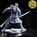 Bagrash Ilkhan, Orc Fighter | BeaMini Print to Order Miniatures