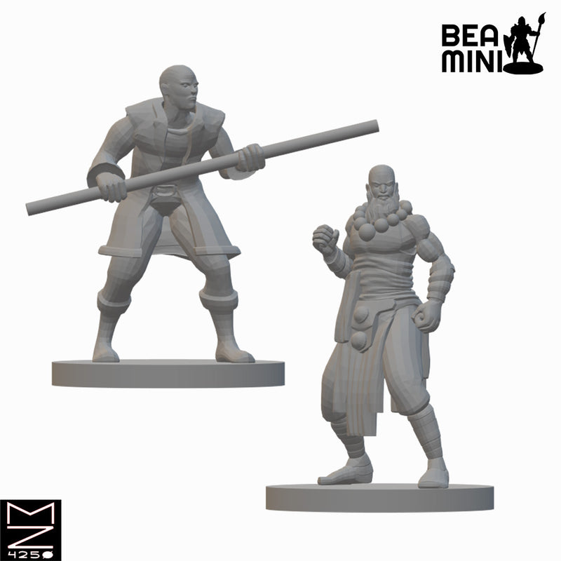 Human Monk (wave 3) | BeaMini Unpainted RPG Miniatures