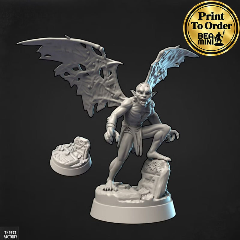 Winged Ghoul | BeaMini Print to Order Miniatures