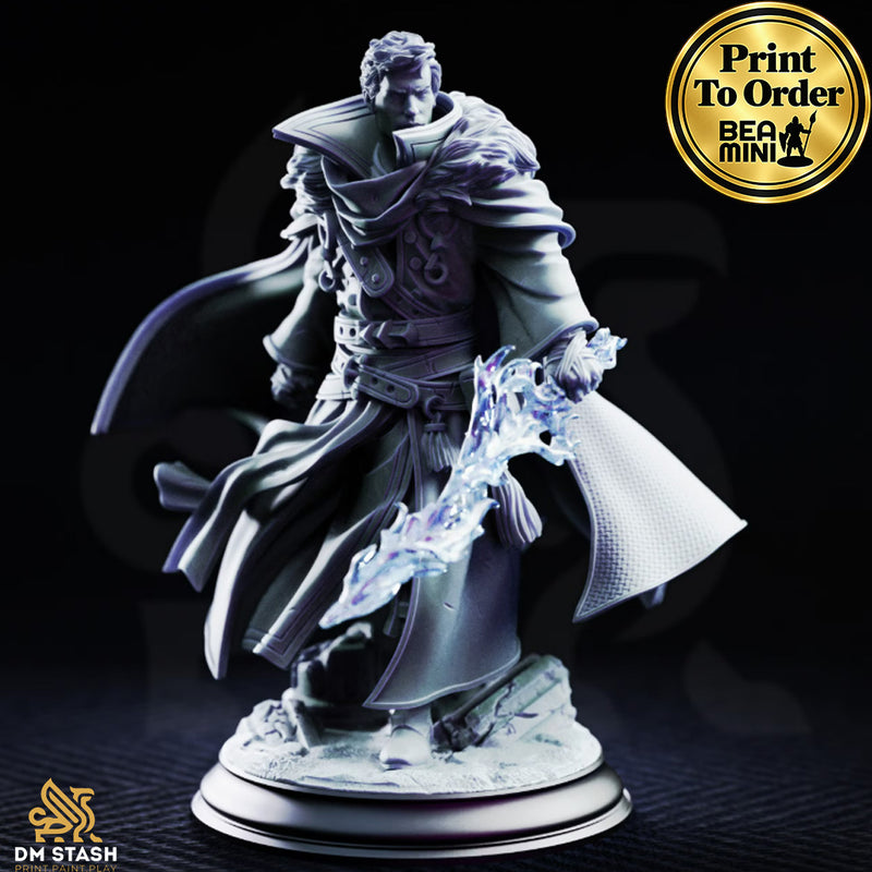 Bartholomew, Human Sorcerer | BeaMini Print to Order Miniatures