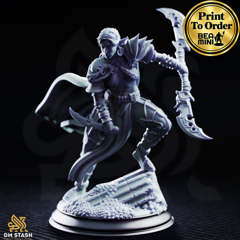 Ilyara Deri, Drow Assassin | BeaMini Print to Order Miniatures