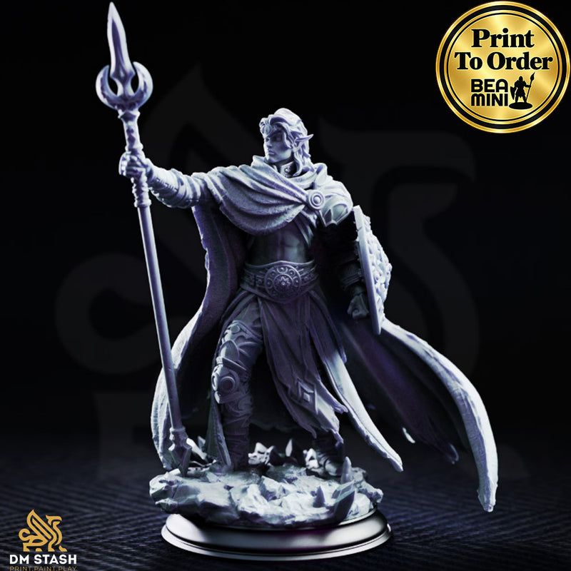Glydnos, Elf Cleric | BeaMini Print to Order Miniatures