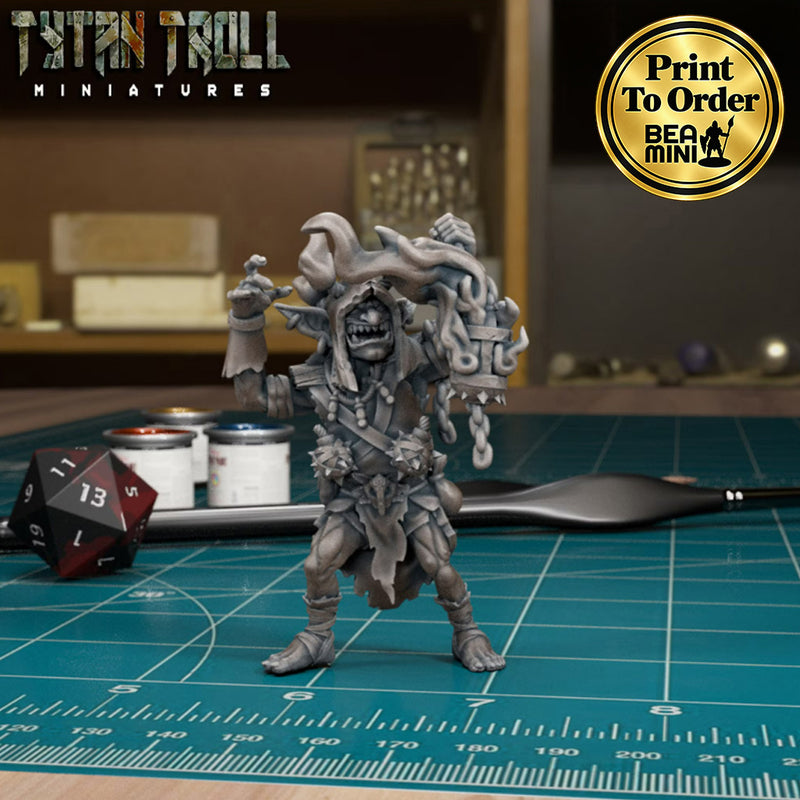 Goblin Shaman 05 | BeaMini Print to Order Miniatures