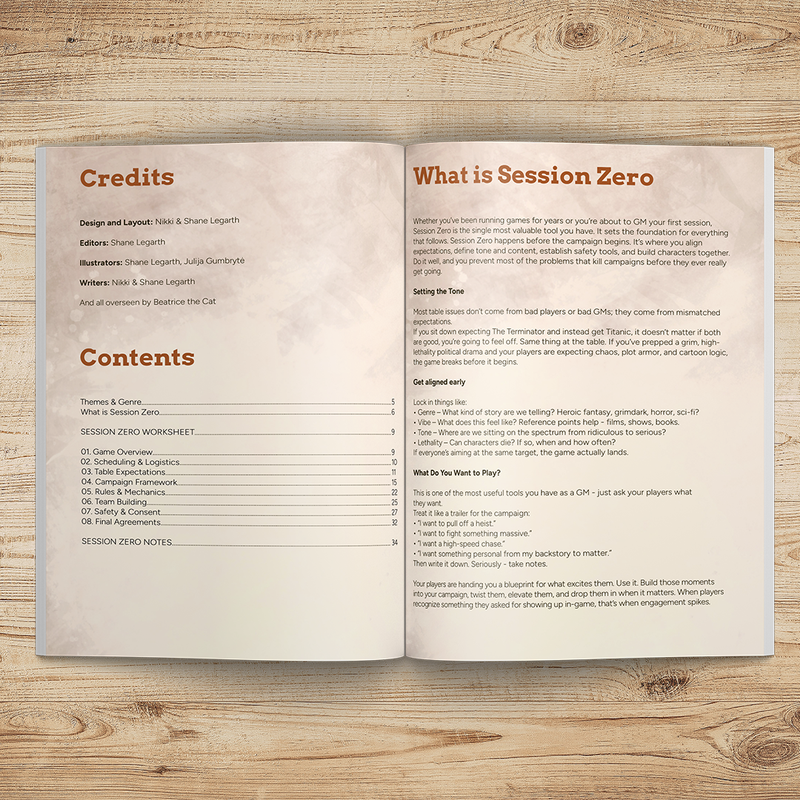 The Ultimate Session Zero Workbook