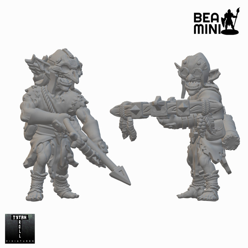 Goblin Rangers | BeaMini Unpainted RPG Miniatures