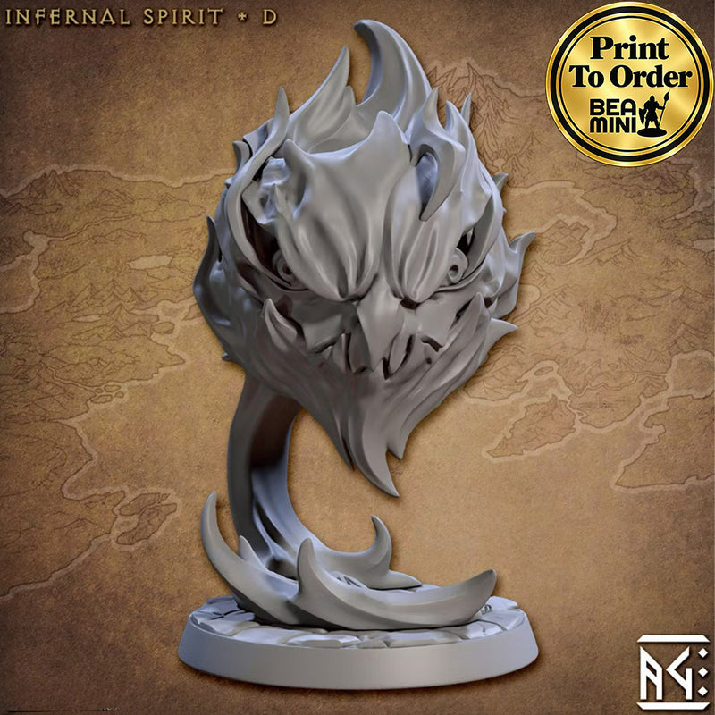 Infernal Spirit D | BeaMini Print to Order Miniatures