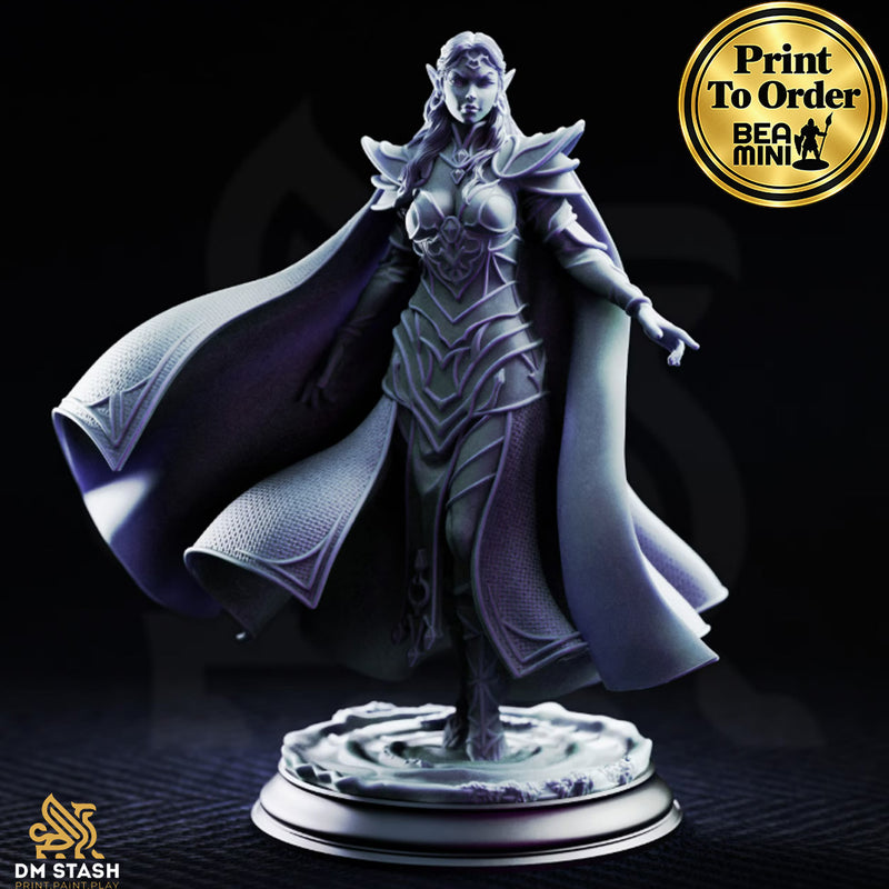 Glynaria, Elf Sorceress | BeaMini Print to Order Miniatures