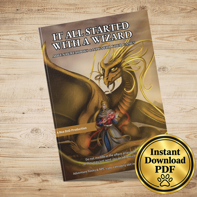 It All Started With A Wizard – 100 Adventure Hooks & NPCs For Your Games