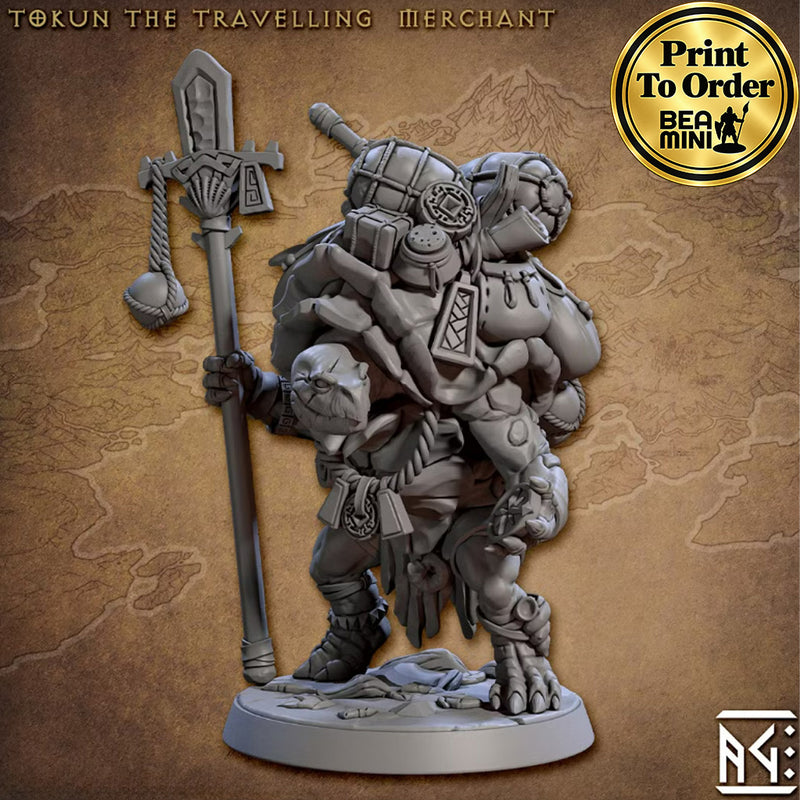 Tokun Tortle Merchant | BeaMini Print to Order Miniatures