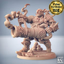 Gronk Boomshot Ogre Pirate | BeaMini Print to Order Miniatures