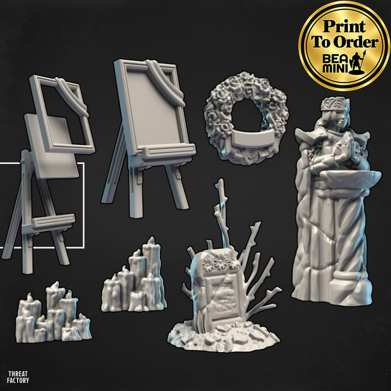 Cemetary Decorations | BeaMini Print to Order Miniatures