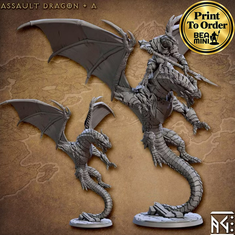 Assault Dragon - A | BeaMini Print to Order Miniatures