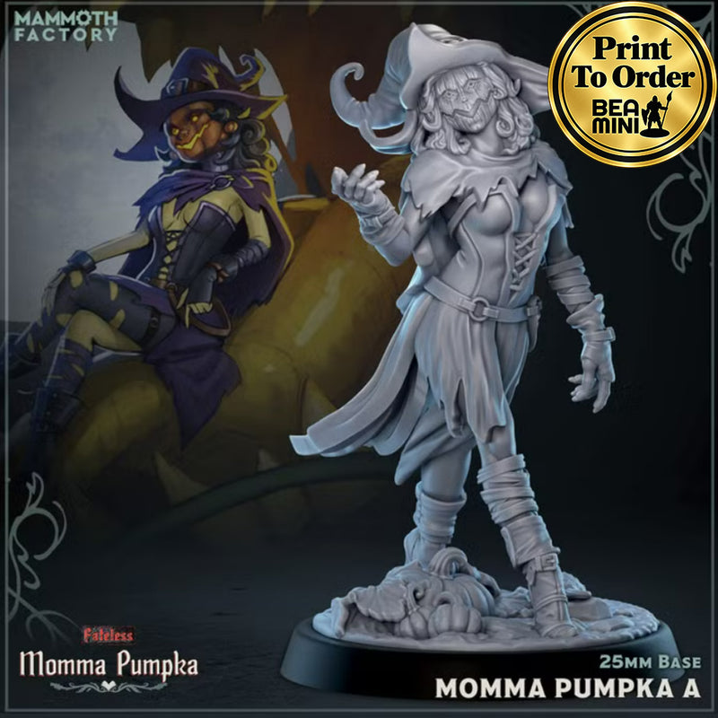 Momma Pumpka A | BeaMini Print to Order Miniatures