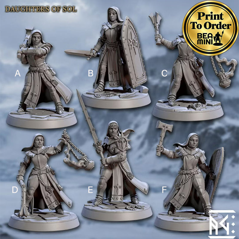 Daughters of Sol | BeaMini Print to Order Miniatures