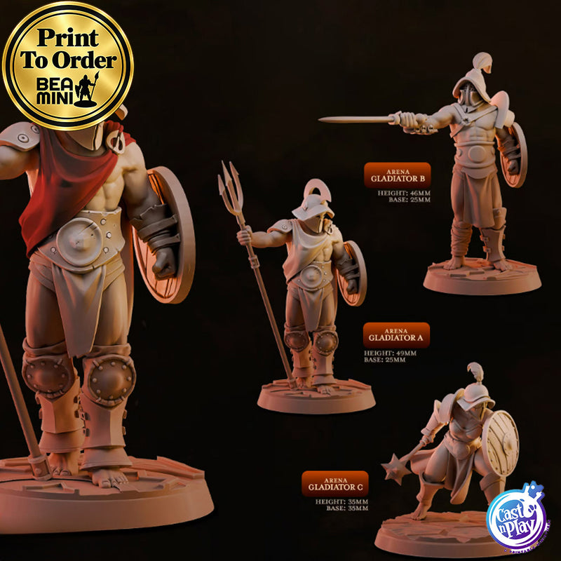 Arena Gladiators | BeaMini Print to Order Miniatures