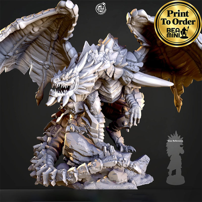 Mezsarg, Desert Brown Dragon | BeaMini Print to Order Miniatures